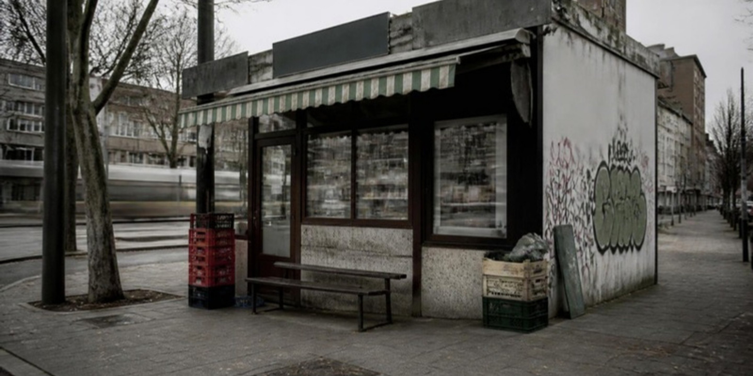 Kiosk an einer Straßenecke